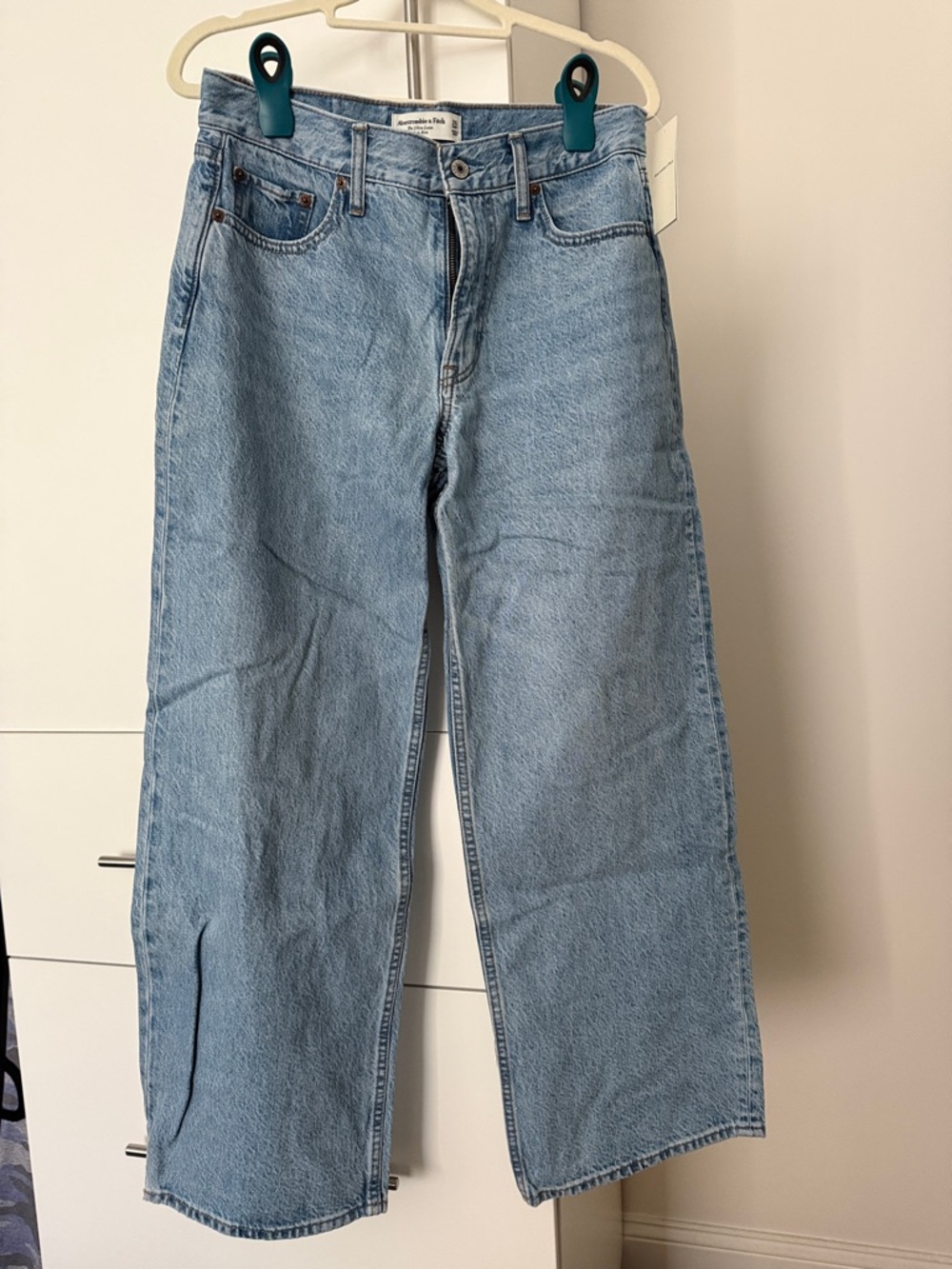 Abercrombie & Fitch Light Wash Relaxed Straight Jeans